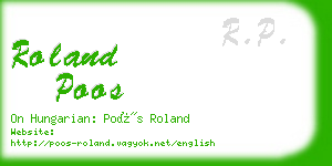 roland poos business card